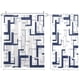 thumbnail image 4 of 1pc Blue Geometric Pattern Shower Curtain With 12 Hooks, Waterproof And Mildew-Proof Bath Curtain, Machine Washable Bathroom Partition Curtain, Bathroom Decor, Curtain For Windows, 4 of 4