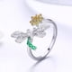 thumbnail image 3 of Anillo libelula ajustable plata 925, 3 of 4