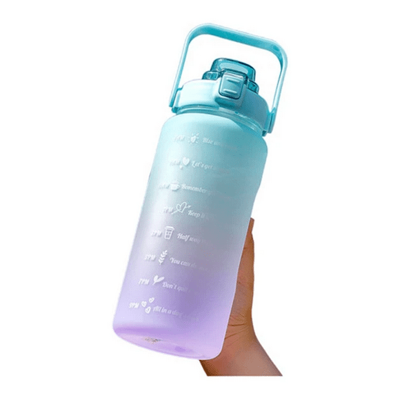 Botella De Agua De 2 Litros Con Pajita Fitness