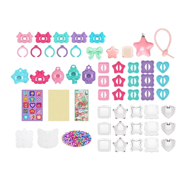 DIY Fabricante De Pegatinas Para Fiestas, Divertido Regalo De Navidad Para Niñas, Kits De Juguetes De Joyería, Solo 61 Uds. De Accesorios