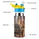 thumbnail image 3 of El Rey de Reyes Botella de Agua con Tapa Pop Top de Un Toque, Acero Inoxidable, a Prueba de Fugas, para Deportes, Botella Infantil azul 12 oz, 3 of 6