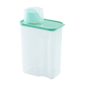 Bothyi - Contenedores De Detergente En Polvo Caja De Almacenamiento De Polvo De Lavandería Transparente Para Armario 3L Verde