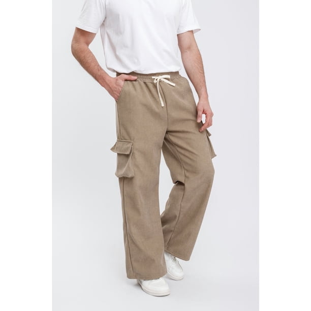 Pantalón Pierna Ancha Wide Leg Hombre Cargo Excelente Calidad 7133