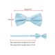 thumbnail image 4 of INSPIRE CHIC Accesorios de Pajarita para Hombre Correa Ajustable Formal Sólido Esmoquin Pre-Anudado Azul Cielo, 4 of 5
