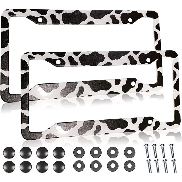 Marco para Placa de Matrícula PAUSEBOLL 31 × 16 cm Estampado de Vaca (Pack de 2)