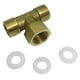 thumbnail image 5 of Conector rosca hembra de latón en T de 4 vías Adaptador interno y externo d, 5 of 5