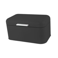 Bothyi - Caja Para Almacenar Pan, Contenedor Multiusos Para Refrigerios, Botella Rociadora De Cocina, Color Negro