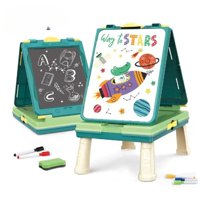 Kivara - Pizarra Magnetica Doble Interactiva 5 En 1 Con Juegos Mesa