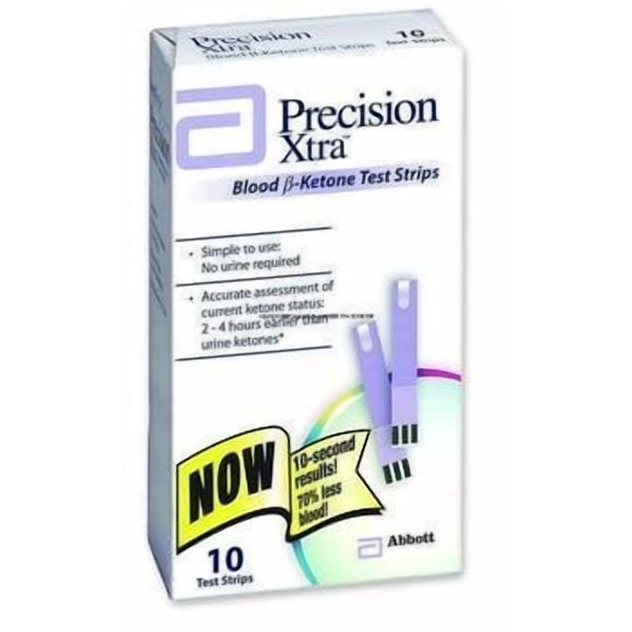 Tiras de prueba de cetonas Precision Xtra - paquete de 10