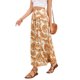 thumbnail image 4 of INSPIRE CHIC Falda Midi Floral para Mujer Verano Cintura Alta Boho Estampado Paisley Línea A Cremallera Faldas de Moda XL Beige Naranja, 4 of 6