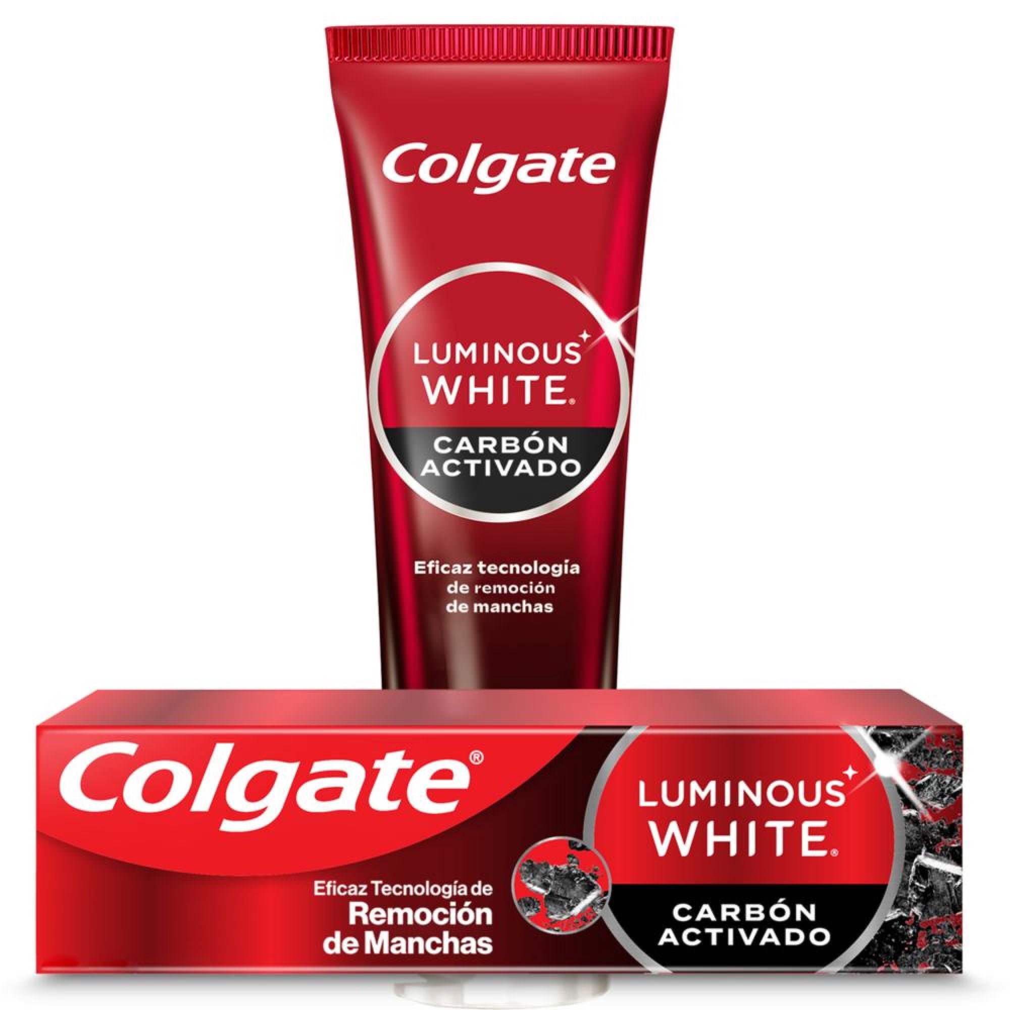 Crema Dental Anticaries Con Flúor Pasta Dental Colgate Luminous White Carbón Activado