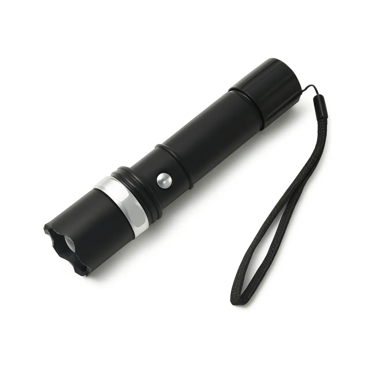 Genérico - Linterna Led Tactica Zoom Cree Q5 Recargable Caza Swat Linterna Negro Luz Blanco Alta Potencia Linterna Militar Hogar Trabajo Camping Emergencias Auto