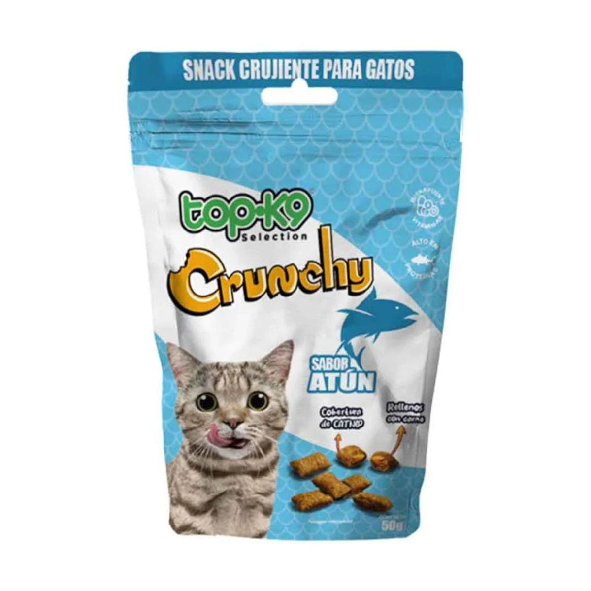 Snack Crunchy Atún Catnip para gatos Rellenas De Carne 10 X 50g