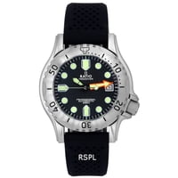 Reloj Ratio Freediver Professional Zafiro Esfera Negra Automático Rtf015 500M Para Hombre