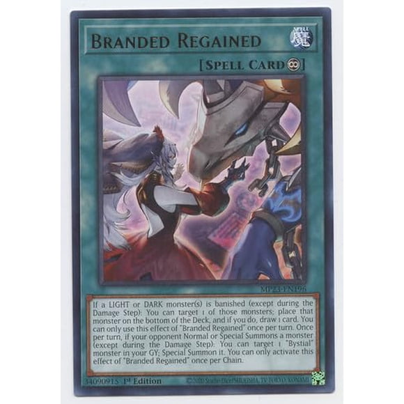 Tarjeta Yu-Gi-Oh! De la marca Regained MP23-EN196, rara primera edición