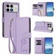 thumbnail image 2 of Funda Cartera Trébol para Xiaomi Poco F8 Pro con Ranuras Tarjetas y Carga Inalámbrica Morado claro, 2 of 6