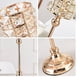 thumbnail image 3 of Set de Candelabro de Hierro Dorado y Cristal para Centro de Mesa ( 25 x 13 cm,30 x 13 cm, 35 x 13 cm), 3 of 3