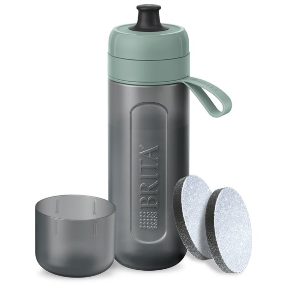 Botella BRITA Active 600 ml Verde Oscuro con 2 filtros