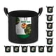 thumbnail image 1 of Bolsas de cultivo Lyincat de tela premium con asas, paquete de 12 unidades, 40 litros, 1 of 7