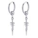 thumbnail image 3 of Pendientes De Acero Inoxidable Pendiente Largo Clip De Oreja Pendiente De Oreja Plata 2pcs, 3 of 5