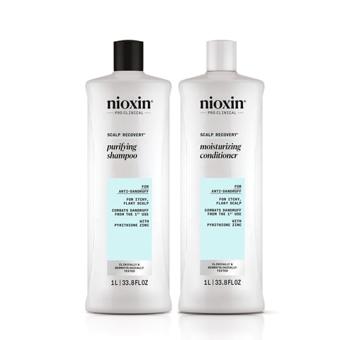 Duo Shampoo Nioxin Scalp Recovery Purificante Y Acondicionador Hidratante 1L