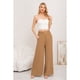 thumbnail image 3 of Pantalon Palazzo Algodon Mujer Tipo Lino Bota Ancha Hebilla 3006, 3 of 3