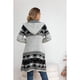 thumbnail image 3 of Sweater Largo Tapado Tipo Cardigan Mujer Abrigo Etnico Tendencia 7011, 3 of 3