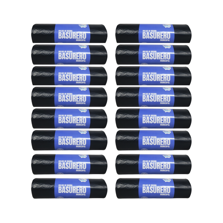 Genérico - Pack 16 Rollos Bolsas De Basura Basurero Municipal 90 X 120 Cm