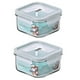 thumbnail image 1 of Pack 2 Contenedores Vidrio Hermetico Cuad 490mL Glasslock, 1 of 2