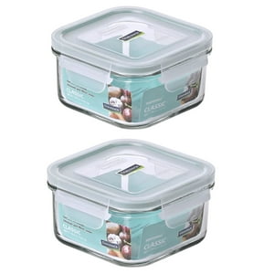 Pack 2 Contenedores Vidrio Hermetico Cuad 490Ml Glasslock