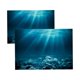 thumbnail image 1 of 2 Piezas Acuario 3D Pegatina De Fondo Pecera Decoración De La Pared Pintura PVC S M, 1 of 5