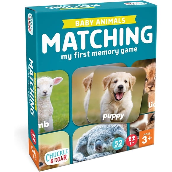 Juego Memoria Chuckle Roar Animales Bebas 52 Cartas