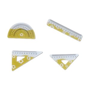 Bothyi - Juego De 4 Uds. De Minireglas En Miniatura Para Casa De Muñecas 1:12 Y Decoración De Muñecas 1:6, Color Amarillo