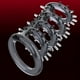 thumbnail image 4 of Crystal Condom Cock Ring with Multi-Lock Sleeve and Wolf Tooth Cover - Adult Erotic Sex Toy for Couples and Men's Pleasure, 4 of 4