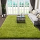 thumbnail image 1 of Alfombra Ophanie Green Shag Fluffy de 150 x 240 cm para salón, 1 of 6