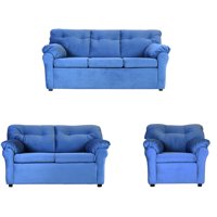 Muebles América - Living América 321 Tela Azul Petroleo