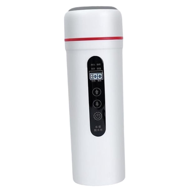 Hervidor De Agua Eléctrico Portátil Para Coche, 12 V, 24 V, 400 Ml, Para Calentar Café, Té, Color Blanco