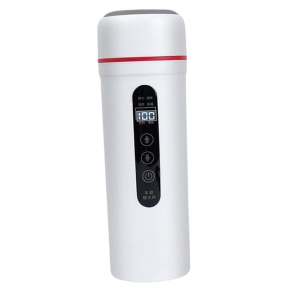 Hervidor De Agua Eléctrico Portátil Para Coche, 12 V, 24 V, 400 Ml, Para Calentar Café, Té, Color Blanco
