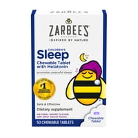 Tableta Masticable Zarbee'S Kids 1 Mg De Melatonina 50 Tabletas