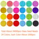 thumbnail image 2 of Kit de cuentas de vidrio Tibaoffy 2 mm, 24 colores, 24 000 piezas, 2 of 7
