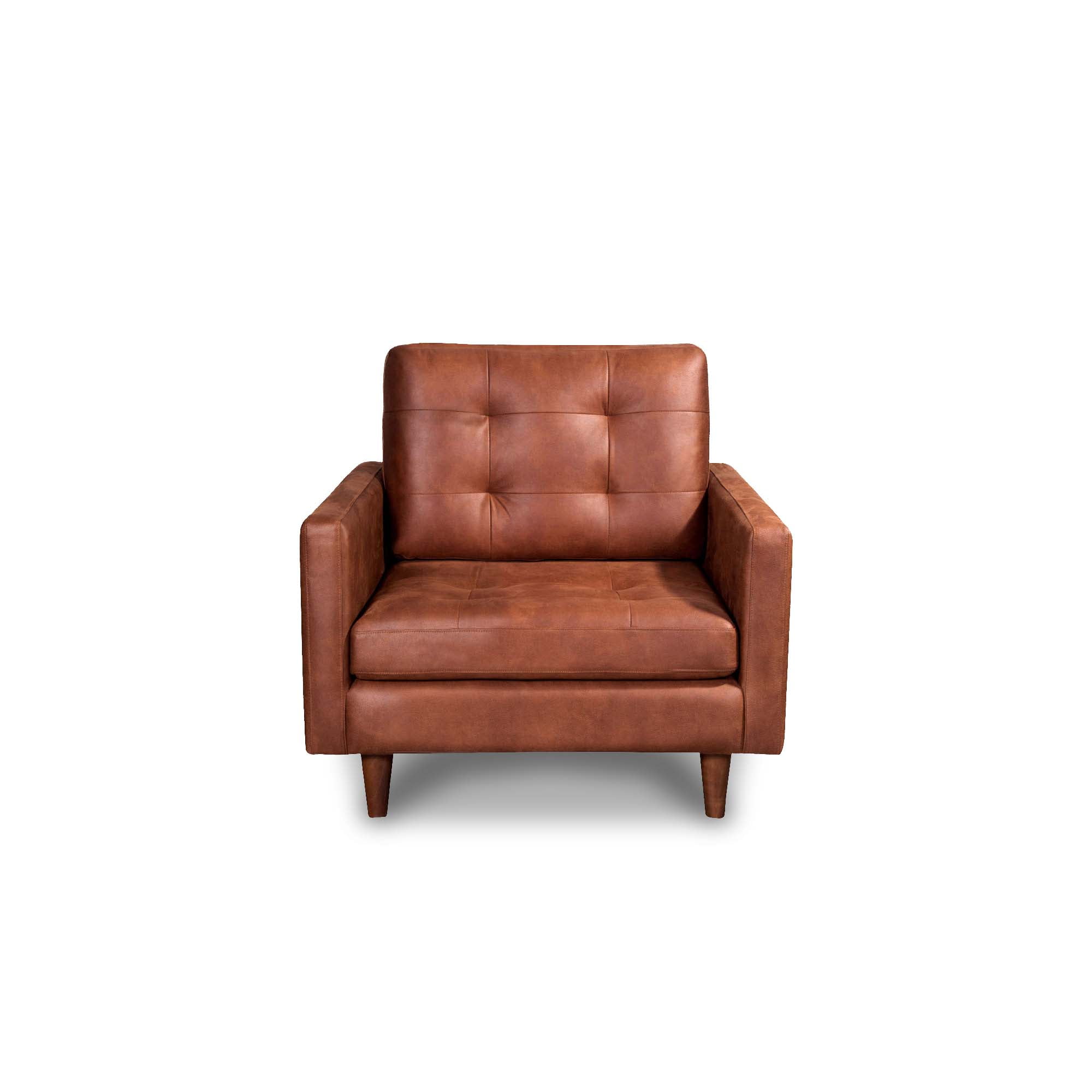 Latam Home - Sofa Napoles 1 C Cuero Kentucky Tabaco