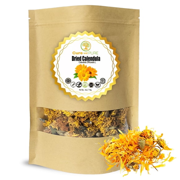Té Cura con Flores de Caléndula Orgánicas Secas Puras 114g
