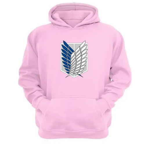 Polerón Canguro Attack On Titan Rosa Talla S Unisex