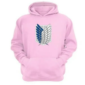 Genérico - Polerón Canguro Attack On Titan Rosa Talla M Unisex