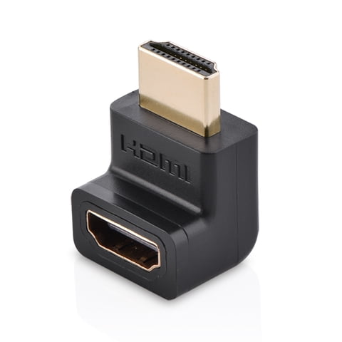 Adaptador Curvo Hdmi 2.0 4K/60Hz M/H Up Negro Ugreen Hd112