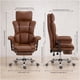 thumbnail image 3 of Silla Oficina Ejecutiva Ergonómica Reclinable Con Reposapiés Marrón Cuero Sintético, 3 of 8