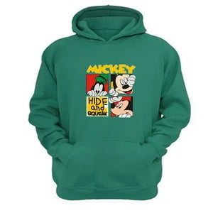 Genérico - Polerón Canguro Raton Verde Aguamarina Talla S Unisex
