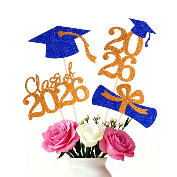 Cake toppers SakFestivo, 16 piezas, adornos para fiesta de graduación