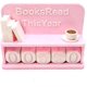 thumbnail image 1 of Contador libros leídos año adorable estético lector números giratorios decoración escritorio blanco planta, 1 of 7