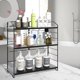 thumbnail image 2 of Organizador de encimera de baño BOIVSHI de 3 niveles, metal negro, 2 of 9